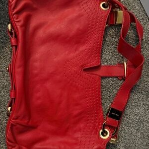 💯 Authentic- Jimmy Choo Red Hobo